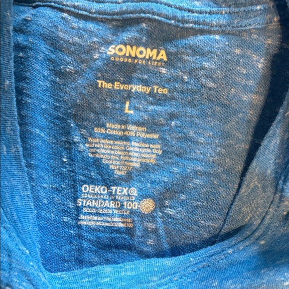 Sonoma Blue Everyday Tee with Speckled Heather - Picture 2 of 4